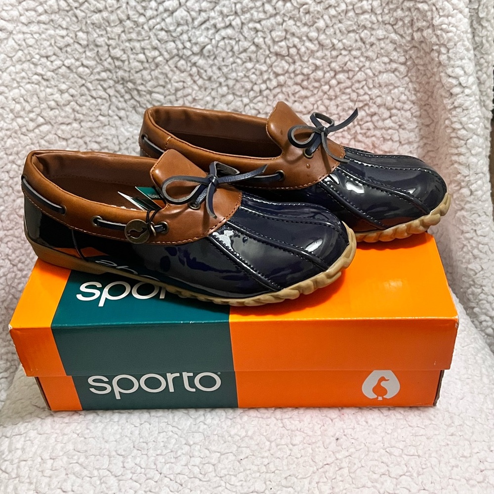 SPORTO Duck Shoes Slip On Rain Boots Skimmers